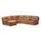 Baxton Studio Mistral Brown 6-Piece Sectional with Recliners Corner Lounge Suite 129-7128 - alternate 1